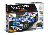 Mechanics Laboratory remote control police car kit box with blue-and-white model