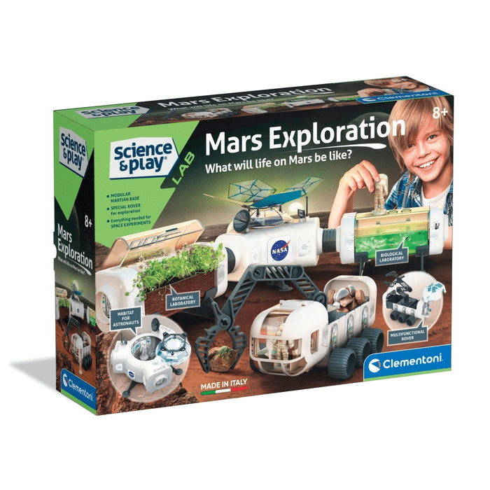 Mars Exploration science kit box with NASA-themed rover and modules