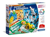 Clementoni physics engineering science kit box with photos of built model and parts