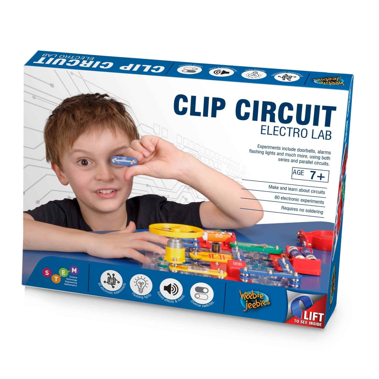 Clip Circuit Electrolab electronic experiments kit box with circuit parts