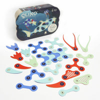 Ocean creature building pieces: colorful fish shapes with connector pegs