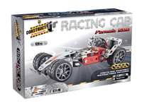 Racing car model building set in retail box with Formula 500 design