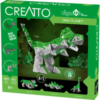 Creatto Dino Planet Light-Up puzzle box, green dinosaur-themed set