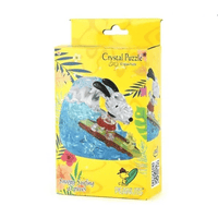 Crystal 3D puzzle box with Snoopy surfing illustration, 40 pieces