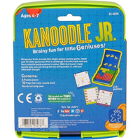 Kanoodle Jr puzzle game package back card with ages 4-7 details