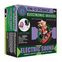Electric sound electronic devices kit box with instructions, age 8+