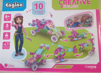 Creative builder toy set box with 10 model ideas and multicolor parts shown
