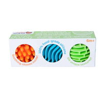 Fat Brain Sensory Rollers packaging box with 6m+ age label