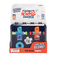 Foosbots on the Go! Rivals Edition blister pack with four foosbots and soccer ball