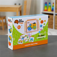 Fat Brain Toys Go Go Gears! wooden gear activity set in retail box