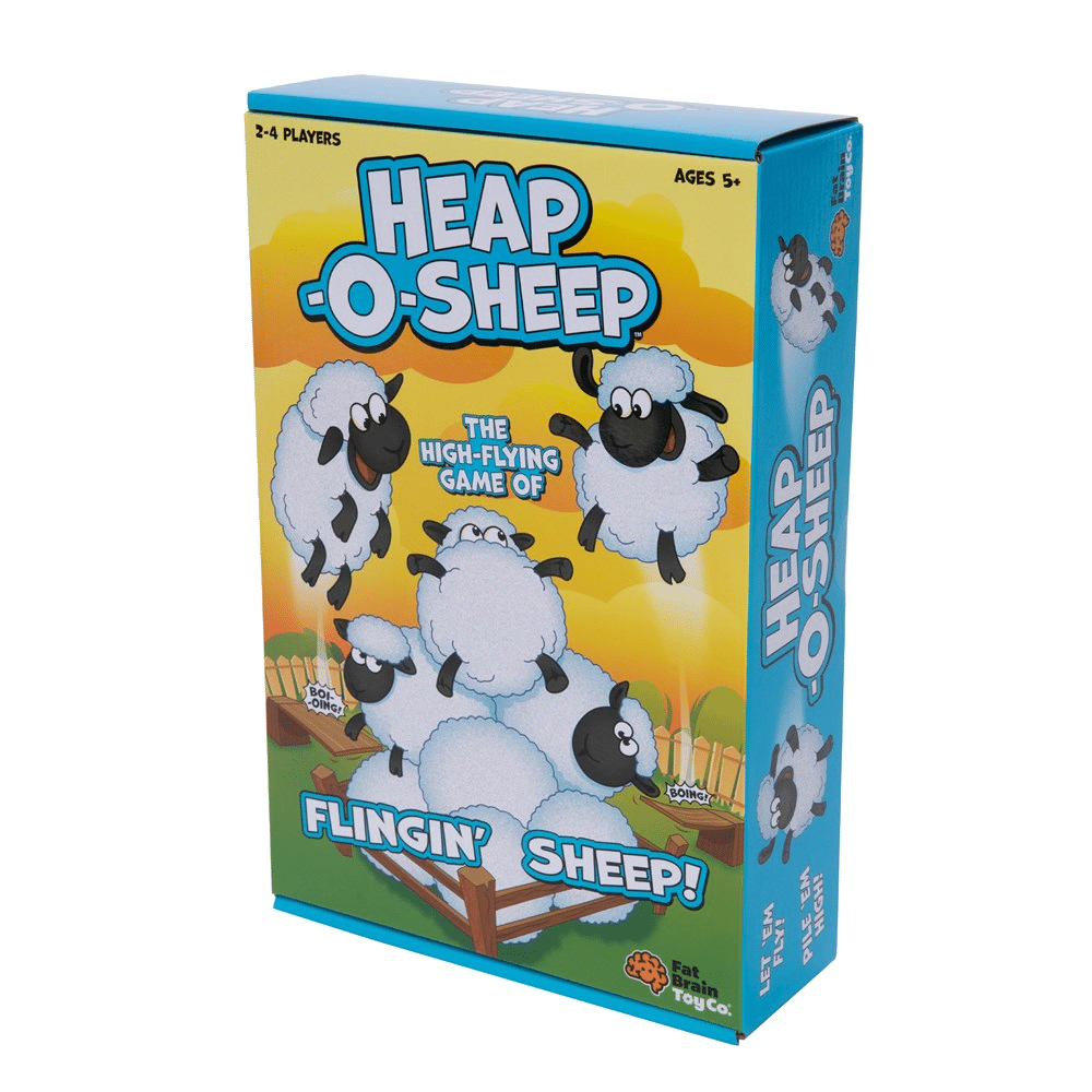 Sheep balance game box with stackable figures and wooden tray