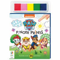 Paw Patrol finger prints kit box with four-color ink pad and paw theme graphics