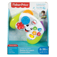 Fisher-Price infant game & learn controller box with cartoon controller and learning icons