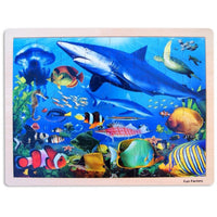 48-piece jigsaw puzzle with colorful sea creatures illustrations