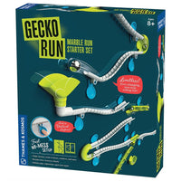 Gecko Run marble run starter set box with multicolor flexible track pieces