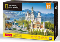 National Geographic 3D Neuschwanstein Castle puzzle box, 121-piece Germany design