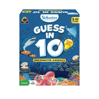 Underwater animals card game box with “Guess in 10” and colorful sea creatures