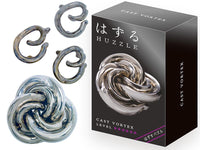 Cast Vortex Huzzle L6 metal interlocking puzzle pieces and retail box