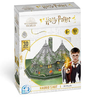 Hagrid's Hut™ 101-piece 3D puzzle box with illustrated hut and Wizarding World logos