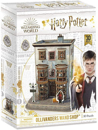 3D puzzle box of Ollivanders wand shop building artwork