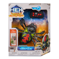 Hex Bots retail box featuring TARANTULAX crawling spider and black remote controller