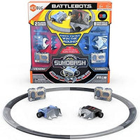 HEXBUG BattleBots SumoBash strategy kit box with two battle robots and arena pieces inside