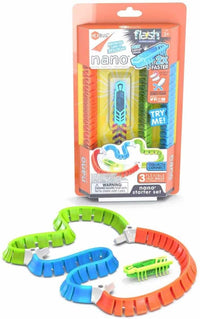 Hexbug Flash starter set box with multicolor track and three nano bugs