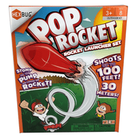 Rocket launcher set box with illustrated red rocket and launcher base