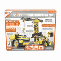 Construction Zone robotics set box with 1350-piece graphic and crane-and-vehicle images