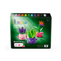 Hey Clay Plant Folks air-dry clay crafting kit box with plant figurine design