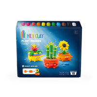 Hey Clay Plant Friends air-dry clay set box with plant character artwork