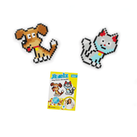 Jixelz 700 pc Pet Pals set box and two pixel bead character figures