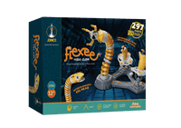 Robotic claw toy retail box with yellow claw character and accessories