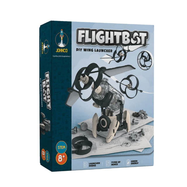 DIY wing launcher science kit in FlightBot box packaging