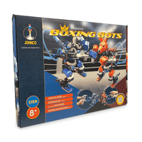 Hydraulic boxing bots toy set box with two robot designs