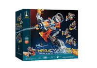 Transforming water blaster kit box with cyborg robot and blaster graphics
