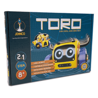 2-in-1 robot toy box with yellow and blue Toro figure