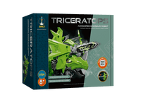 Johnco armored triceratops dinosaur robot toy in green and black box packaging