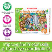 Animals of the World jumbo floor puzzle box with jungle animal artwork and logo