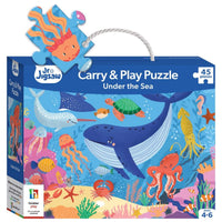 Under the Sea carry & play jigsaw puzzle box with 45 pieces