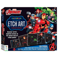 Avengers etch art creations kit box with kaleidoscope ultimate branding
