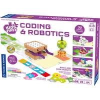 Kids First Coding & Robotics STEM kit box by Thames & Kosmos, purple and white