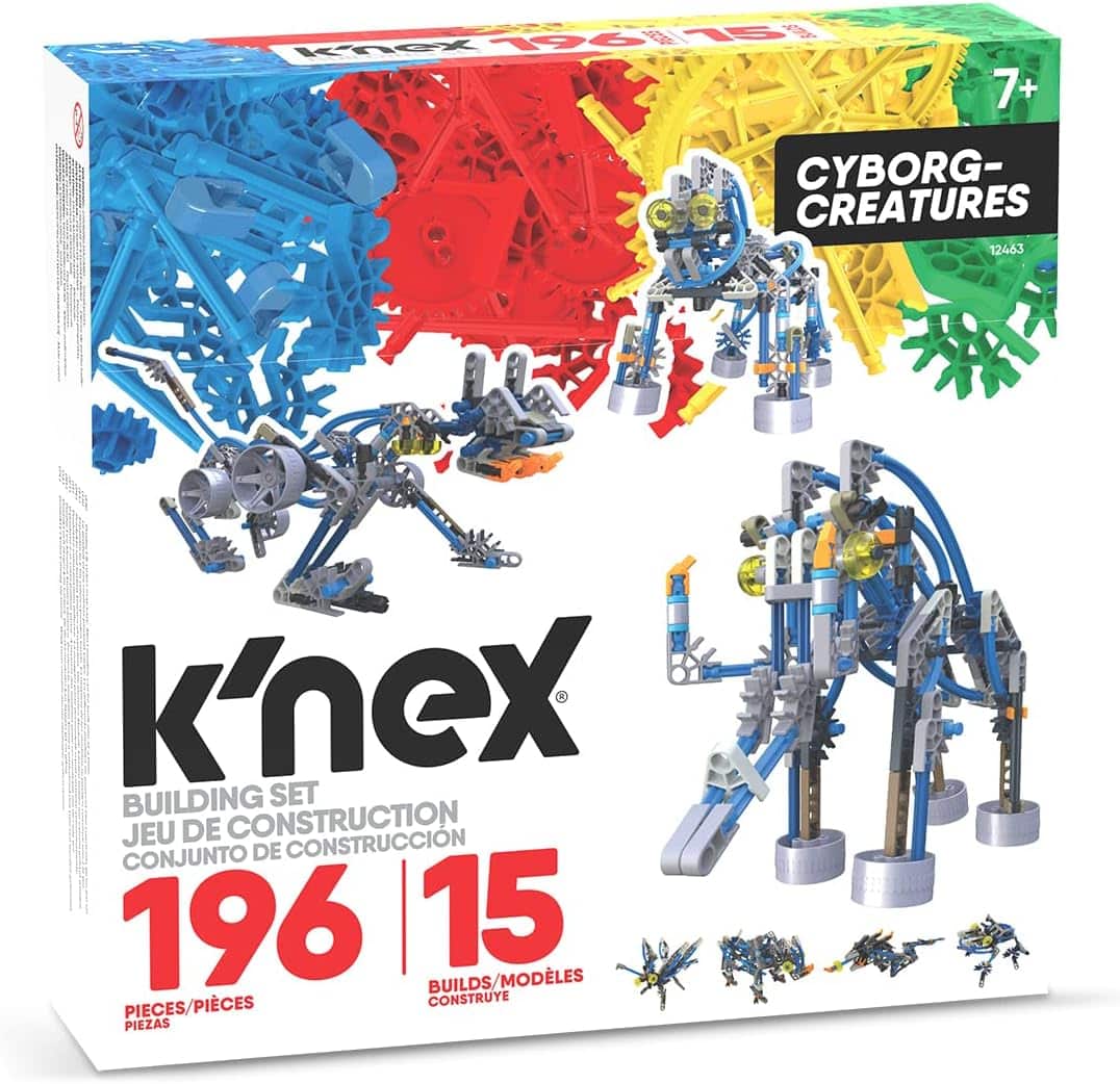K'nex Cyborg Creatures building set box, 196 pieces and 15 builds