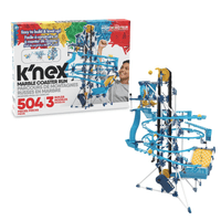 K'nex Marble Run with Motor set box and assembled blue track model