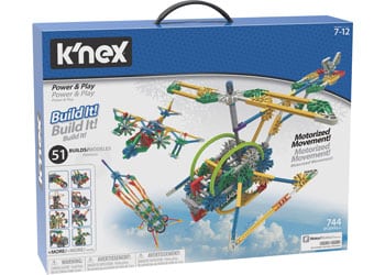 Motorized knex construction set box with 51 builds and 529 pieces