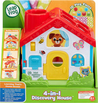 LeapFrog Discovery House toy package with red-roof house illustration and accessories
