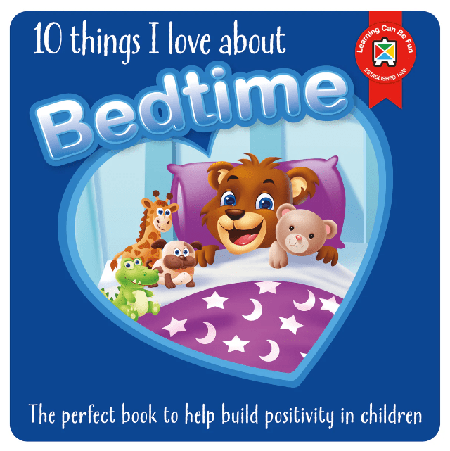 Children's bedtime picture book cover with lion and animal characters in a moon scene.