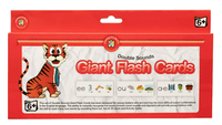 Double Sounds Giant Flash Cards box with tiger graphic and vowel sound examples