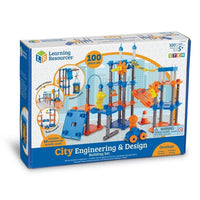 STEM building set box with 100-piece artwork and City Engineering theme