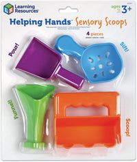 Learning Resources Helping Hands sensory scoops blister pack with four colorful tools